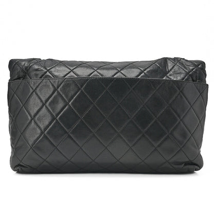 CHANEL Vintage Calf Matelasse 2.55 Turn Lock Chain Shoulder Black-Tone Hardware, Pre-Owned