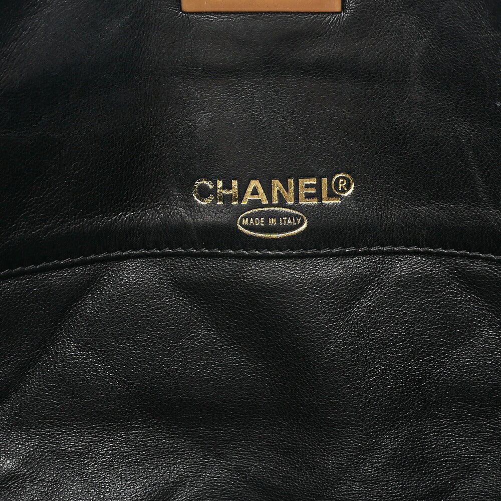 CHANEL Vintage Calf Matelasse 2.55 Turn Lock Chain Shoulder Black-Tone Hardware, Pre-Owned