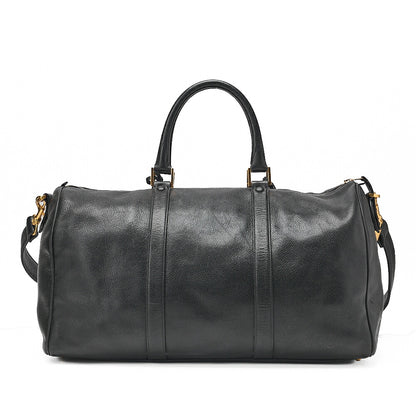 CHANEL Handbag Boston Bag 2-way Caviar Skin Coco Mark Black Gold-Tone Hardware, Pre-Owned
