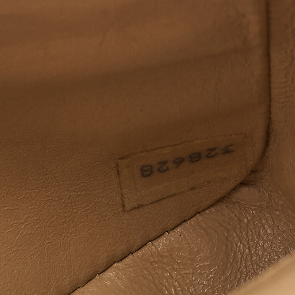 CHANEL Lambskin Matelasse Full Flap 22cm Chain Shoulder Beige Gold-Tone Hardware, Pre-Owned