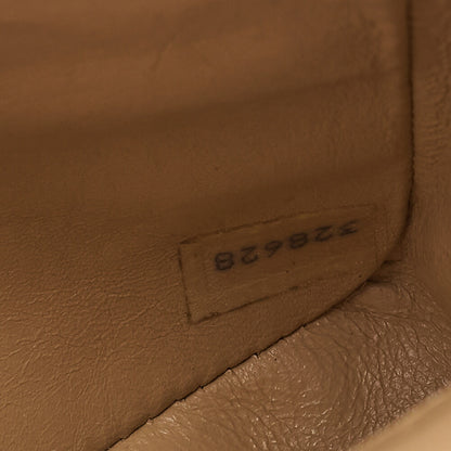 CHANEL Lambskin Matelasse Full Flap 22cm Chain Shoulder Beige Gold-Tone Hardware, Pre-Owned