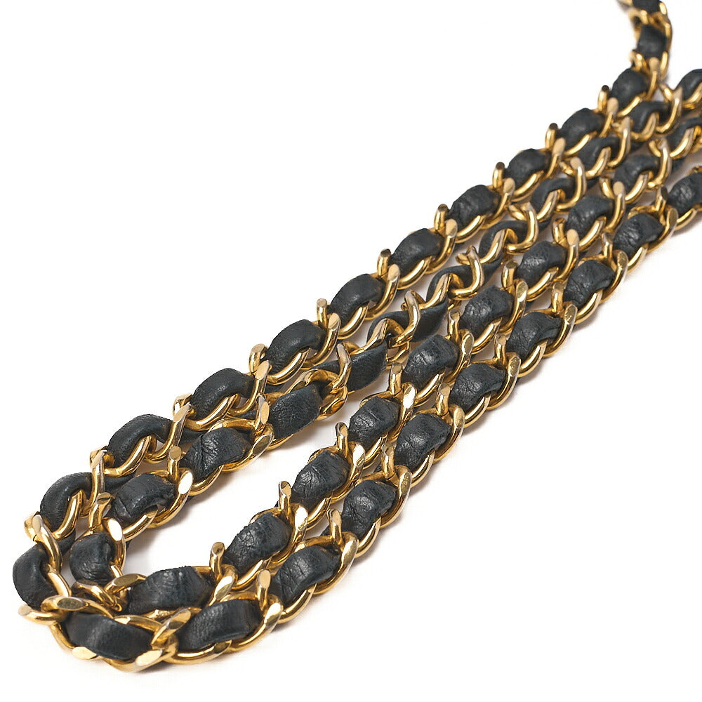 CHANEL Chain Shoulder Bag MiniMatelasse 17cm Lambskin Black Gold-Tone Hardware, Pre-Owned