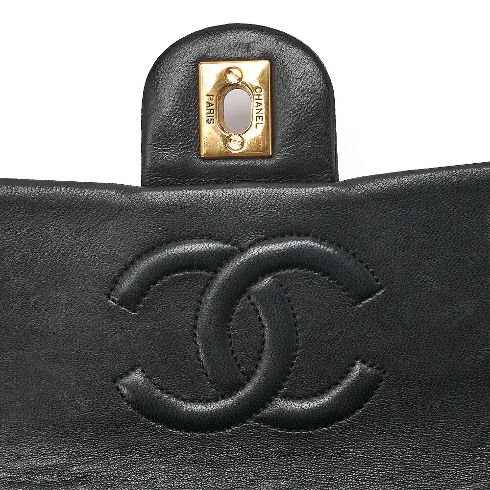 CHANEL Chain Shoulder Bag MiniMatelasse 17cm Lambskin Black Gold-Tone Hardware, Pre-Owned