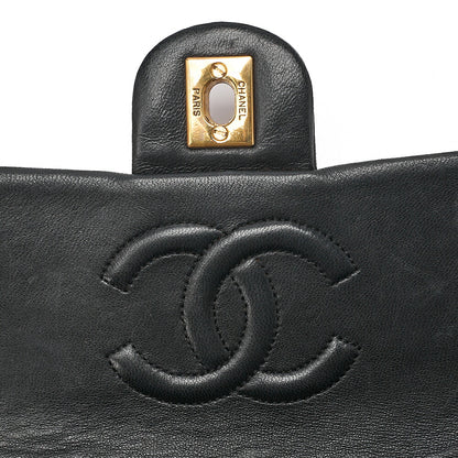CHANEL Chain Shoulder Bag MiniMatelasse 17cm Lambskin Black Gold-Tone Hardware, Pre-Owned