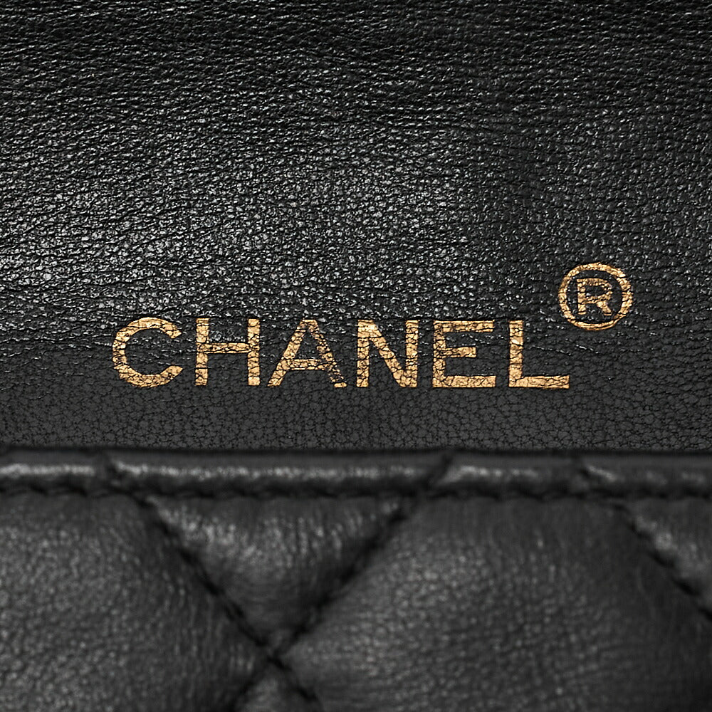 CHANEL Chain Shoulder Bag MiniMatelasse 17cm Lambskin Black Gold-Tone Hardware, Pre-Owned