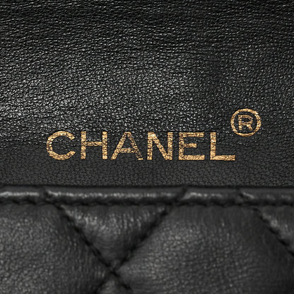 CHANEL Chain Shoulder Bag MiniMatelasse 17cm Lambskin Black Gold-Tone Hardware, Pre-Owned