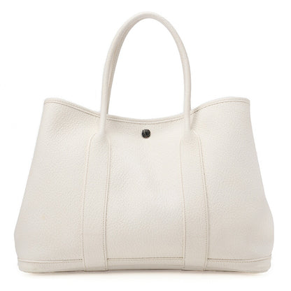 Hermes Hermes Garden Party PM Negonda Tote Bag White Silver-Tone Hardware, Pre-Owned