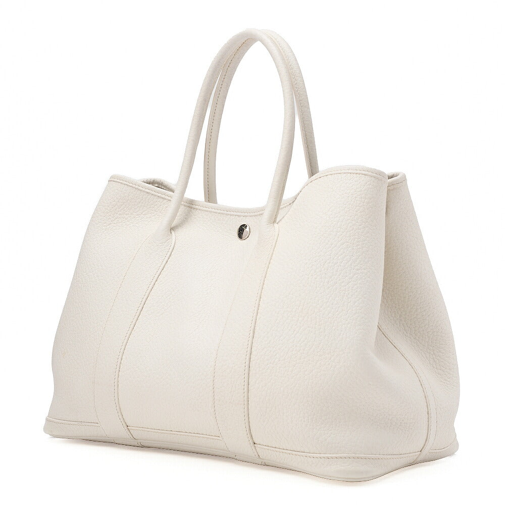 Hermes Hermes Garden Party PM Negonda Tote Bag White Silver-Tone Hardware, Pre-Owned