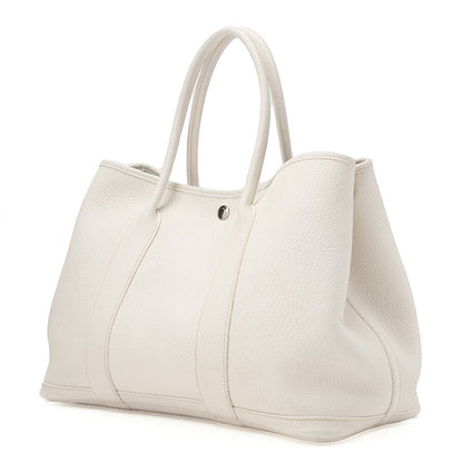 Hermes Hermes Garden Party PM Negonda Tote Bag White Silver-Tone Hardware, Pre-Owned