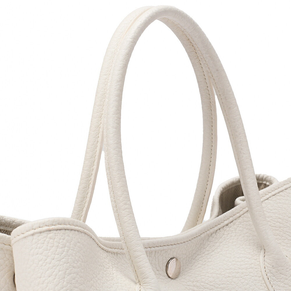 Hermes Hermes Garden Party PM Negonda Tote Bag White Silver-Tone Hardware, Pre-Owned