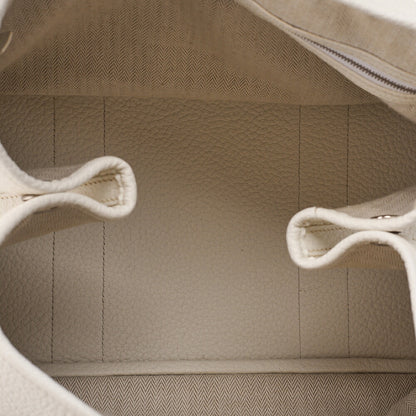 Hermes Hermes Garden Party PM Negonda Tote Bag White Silver-Tone Hardware, Pre-Owned