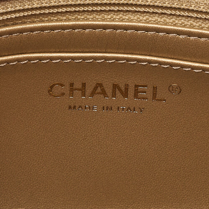 CHANEL Mini Matelasse 17cm Chain Shoulder Bag Lambskin Purple Gold-Tone Hardware, Pre-Owned