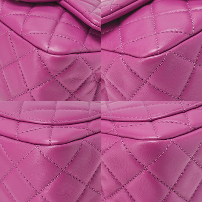CHANEL Mini Matelasse 17cm Chain Shoulder Bag Lambskin Purple Gold-Tone Hardware, Pre-Owned