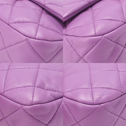 CHANEL Lambskin Minimat Lesser Single Giant Chain Shoulder Purple Gold-Tone Hardware, Pre-Owned