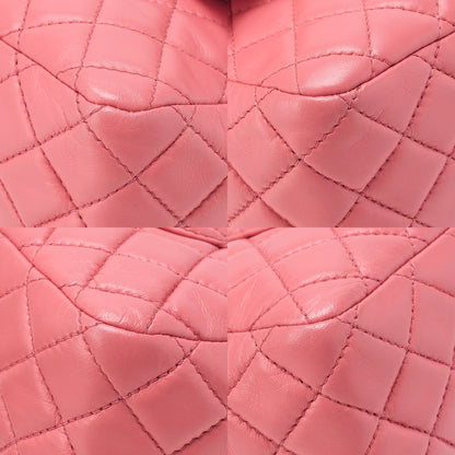 CHANEL Lambskin Matelasse Icon Single Flap Chain Shoulder Pink Gold-Tone Hardware, Pre-Owned