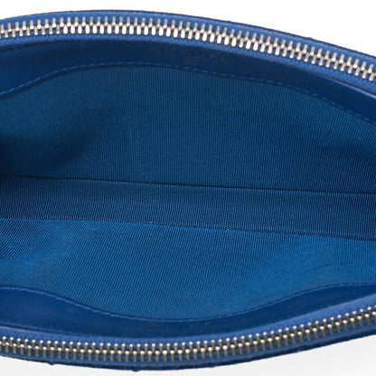 CHANEL Chanel V-Stitch Coco Mark Chain Wallet Caviar Skin Navy Silver-Tone Hardware, Pre-Owned