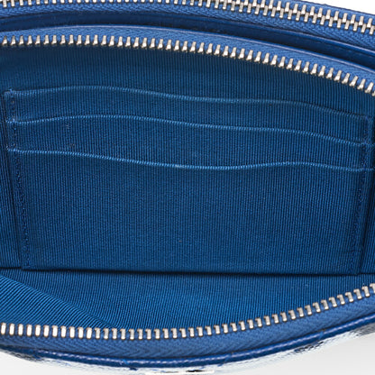 CHANEL Chanel V-Stitch Coco Mark Chain Wallet Caviar Skin Navy Silver-Tone Hardware, Pre-Owned