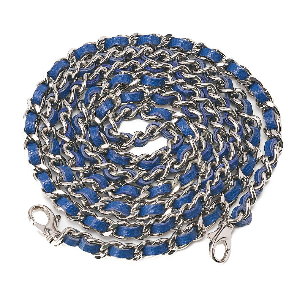 CHANEL Chanel V-Stitch Coco Mark Chain Wallet Caviar Skin Navy Silver-Tone Hardware, Pre-Owned