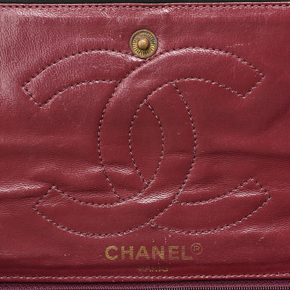 CHANEL Lambskin Matelasse 26cm Paris Limited Double Flap Shoulder Bag Black Gold-Tone Hardware, Pre-Owned