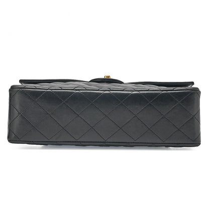 CHANEL Chanel Matelasse Turn Lock Design Flap Chain Shoulder Bag Lambskin Black Gold-Tone Hardware, Pre-Owned