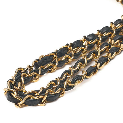 CHANEL Chanel Matelasse Turn Lock Design Flap Chain Shoulder Bag Lambskin Black Gold-Tone Hardware, Pre-Owned