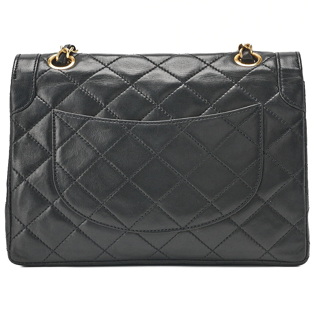 CHANEL Lambskin Matelasse 22cm Paris Limited Edition Shoulder Bag Black Gold-Tone Hardware, Pre-Owned