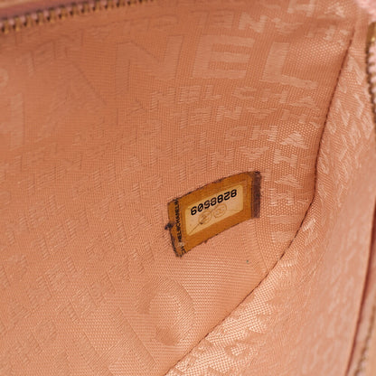 CHANEL Lambskin x Satin Chocolate Bar Ribbon Chain Shoulder Beige Silver-Tone Hardware, Pre-Owned