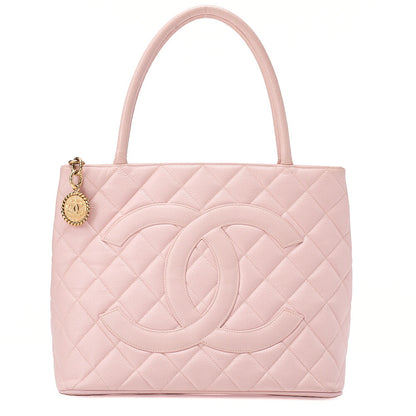 CHANEL Matelasse Reissue Tote Caviar Skin Pink Gold-Tone Hardware, Pre-Owned
