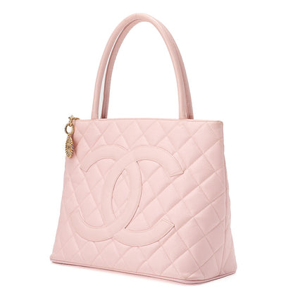 CHANEL Matelasse Reissue Tote Caviar Skin Pink Gold-Tone Hardware, Pre-Owned