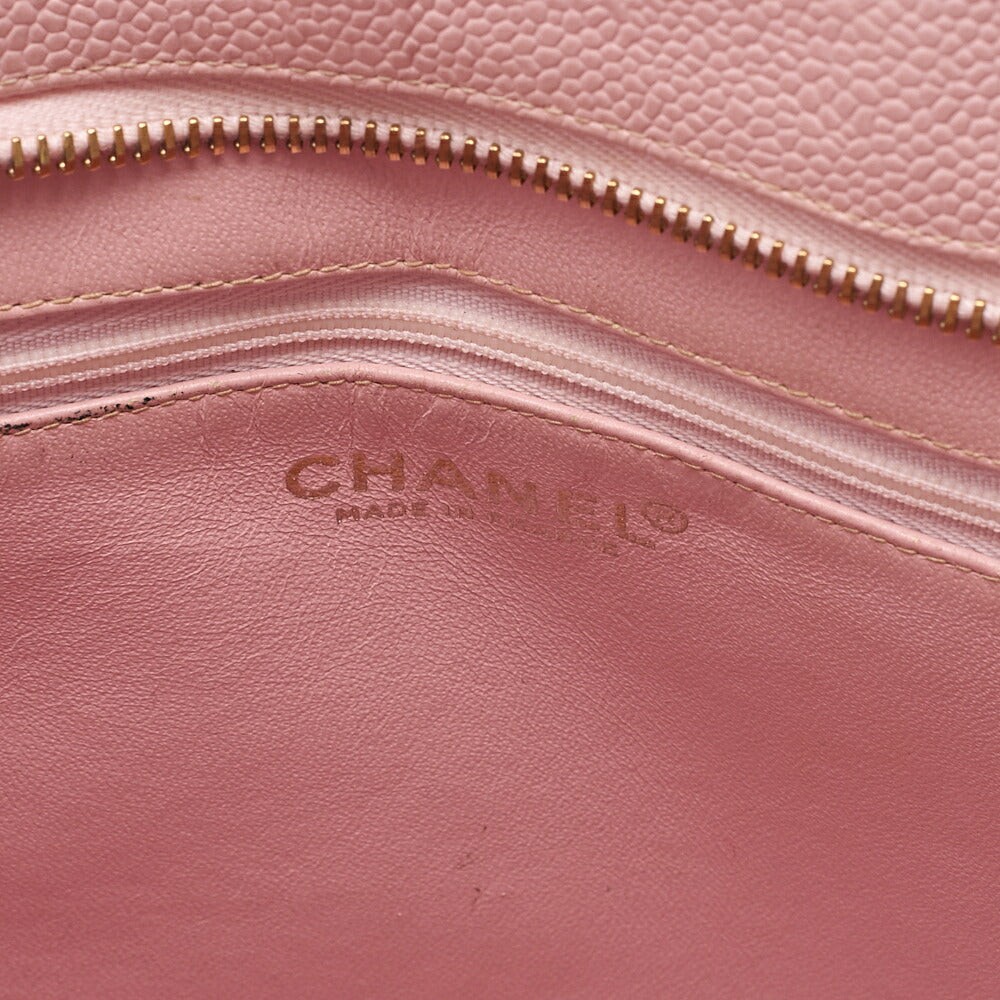 CHANEL Matelasse Reissue Tote Caviar Skin Pink Gold-Tone Hardware, Pre-Owned
