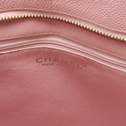 CHANEL Matelasse Reissue Tote Caviar Skin Pink Gold-Tone Hardware, Pre-Owned