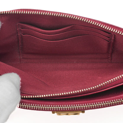 CHANEL Boy Chanel Chain Wallet Caviar Skin Red Gold-Tone Hardware, Pre-Owned