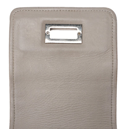 CHANEL Matelasse 2.55 Lock Chain Shoulder Lambskin Gray Silver-Tone Hardware, Pre-Owned