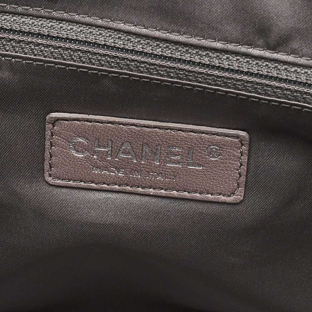 CHANEL Matelasse 2.55 Lock Chain Shoulder Lambskin Gray Silver-Tone Hardware, Pre-Owned