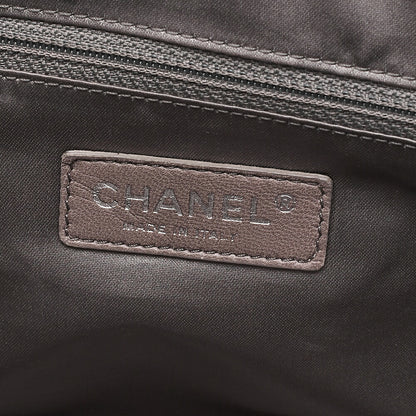 CHANEL Matelasse 2.55 Lock Chain Shoulder Lambskin Gray Silver-Tone Hardware, Pre-Owned