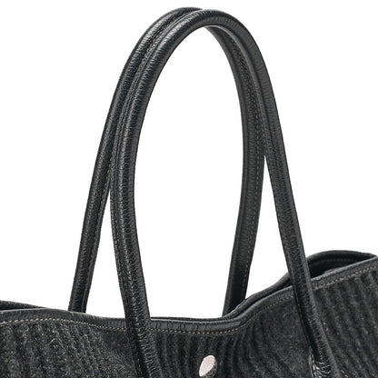 HERMES Hermes Garden Party PM Tote Bag Felt Black Silver-Tone Hardware, Pre-Owned