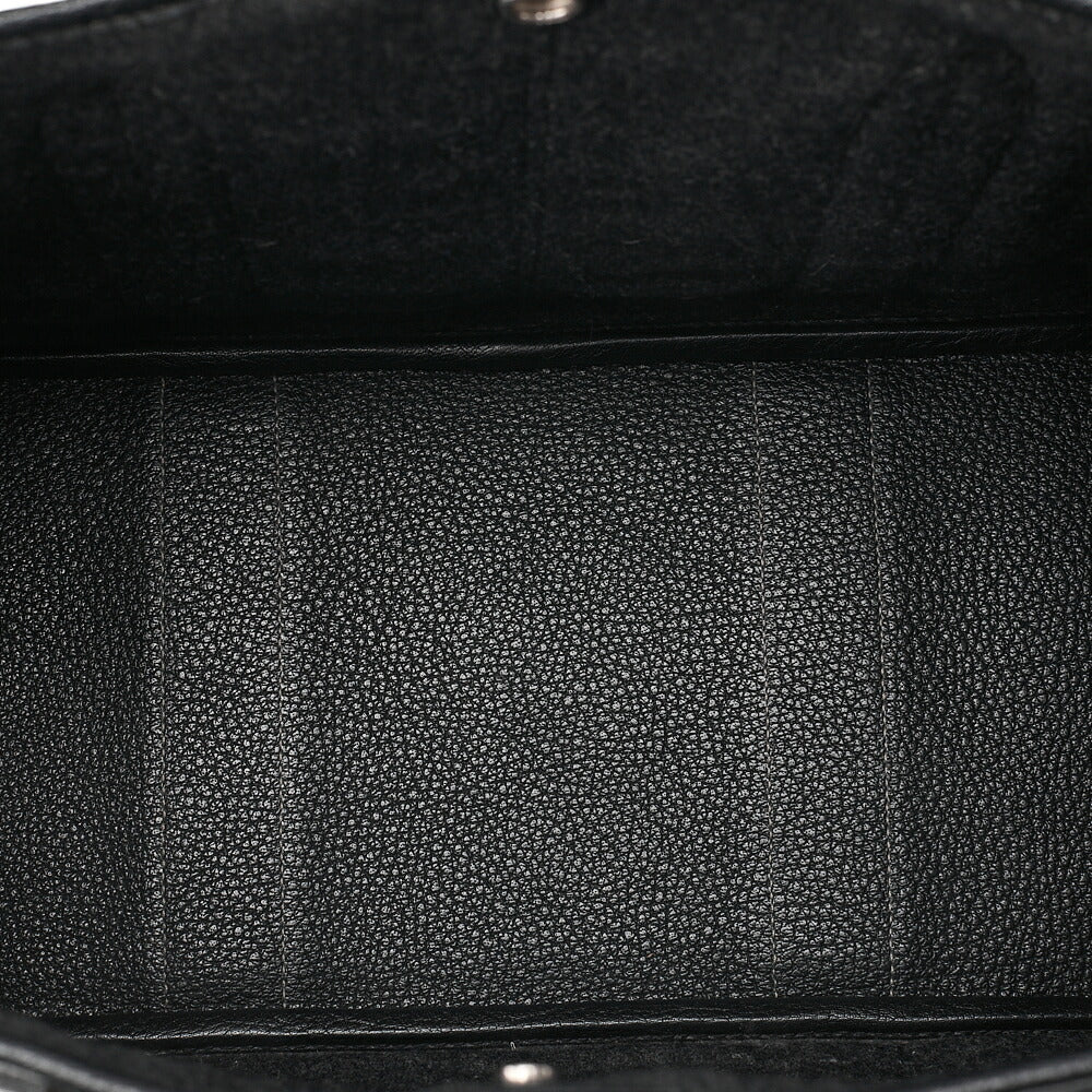 HERMES Hermes Garden Party PM Tote Bag Felt Black Silver-Tone Hardware, Pre-Owned