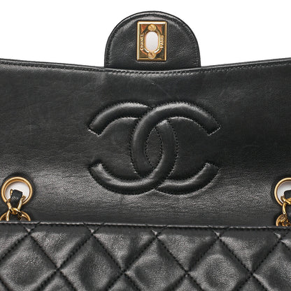 CHANEL Lambskin Matelasse Design Flap Single Chain Shoulder Black Gold-Tone Hardware, Pre-Owned