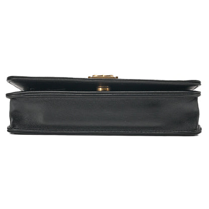 CHANEL Boy Chanel Matelasse Chain Wallet Lambskin Black Gold-Tone Hardware, Pre-Owned