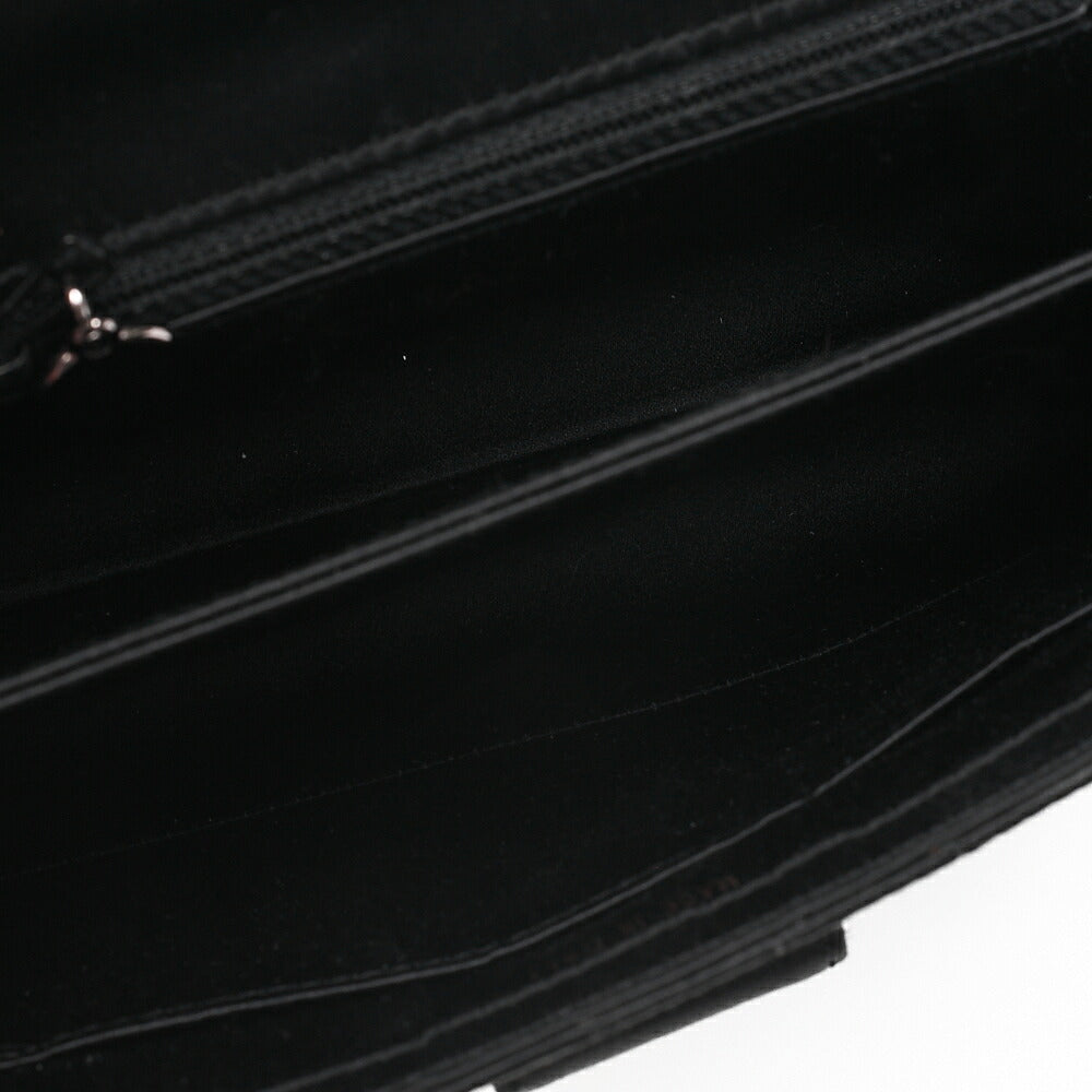 CHANEL Matelasse Satin Rhinestone Shoulder Bag Black Black-Tone Hardware, Pre-Owned