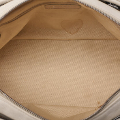 CHANEL Shoulder Bag Matelasse Double Stitch Dekakoko Leather Ivory Silver-Tone Hardware, Pre-Owned