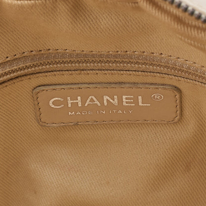 CHANEL Shoulder Bag Matelasse Double Stitch Dekakoko Leather Ivory Silver-Tone Hardware, Pre-Owned