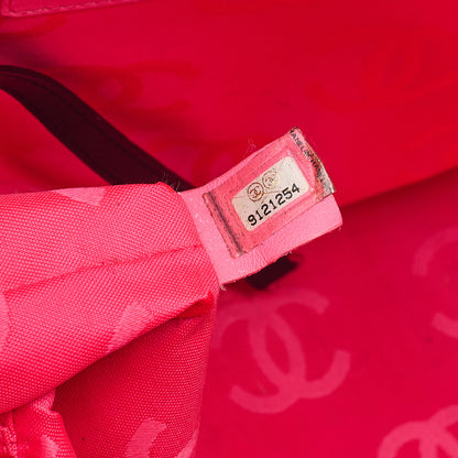 CHANEL Cambonline Calf Leather Tote Bag Black Silver-Tone Hardware, Pre-Owned