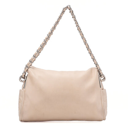 CHANEL Lambskin Coco Mark Charm Chain Shoulder Pink Silver-Tone Hardware, Pre-Owned