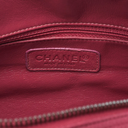 CHANEL Matelasse Caviar Skin Logo Mini Boston Bag Rose Pink x Brown Silver-Tone Hardware, Pre-Owned