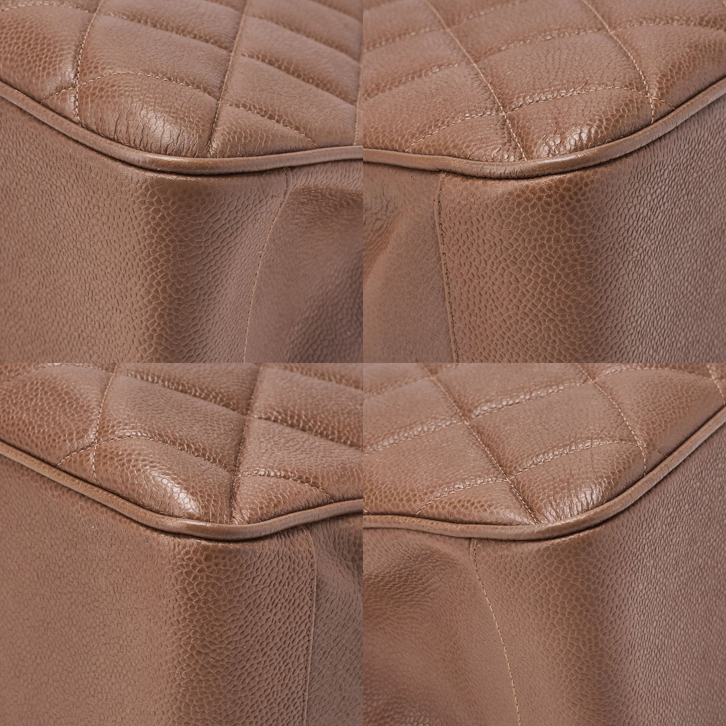 CHANEL Caviar Skin Matelasse with Sun Charm Chain Shoulder Brown Gold-Tone Hardware, Pre-Owned