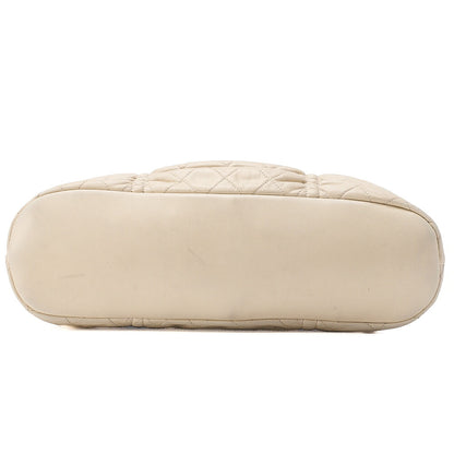 CHANEL Lambskin Matelasse Wrinkle Design Chain Shoulder Ivory Silver-Tone Hardware, Pre-Owned