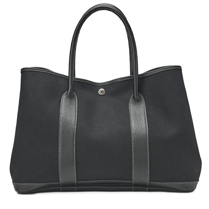 HERMES Hermes Garden Party PM Tote Bag Black Silver-Tone Hardware, Pre-Owned]