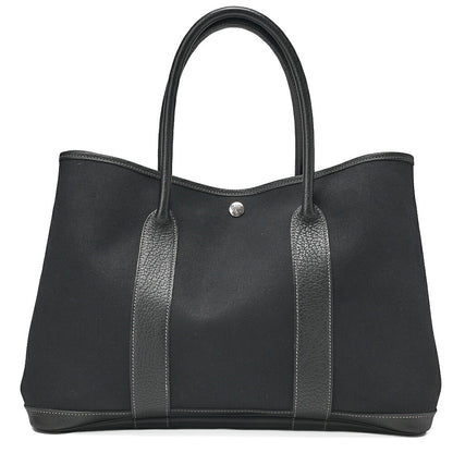 HERMES Hermes Garden Party PM Tote Bag Black Silver-Tone Hardware, Pre-Owned]