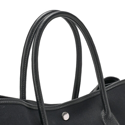 HERMES Hermes Garden Party PM Tote Bag Black Silver-Tone Hardware, Pre-Owned]